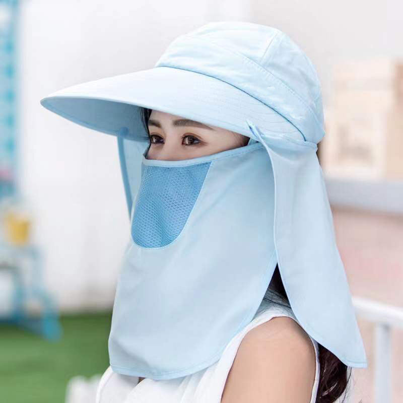 Women's Wide Brim Sun Visor Hat with UV Protection for Face and Neck