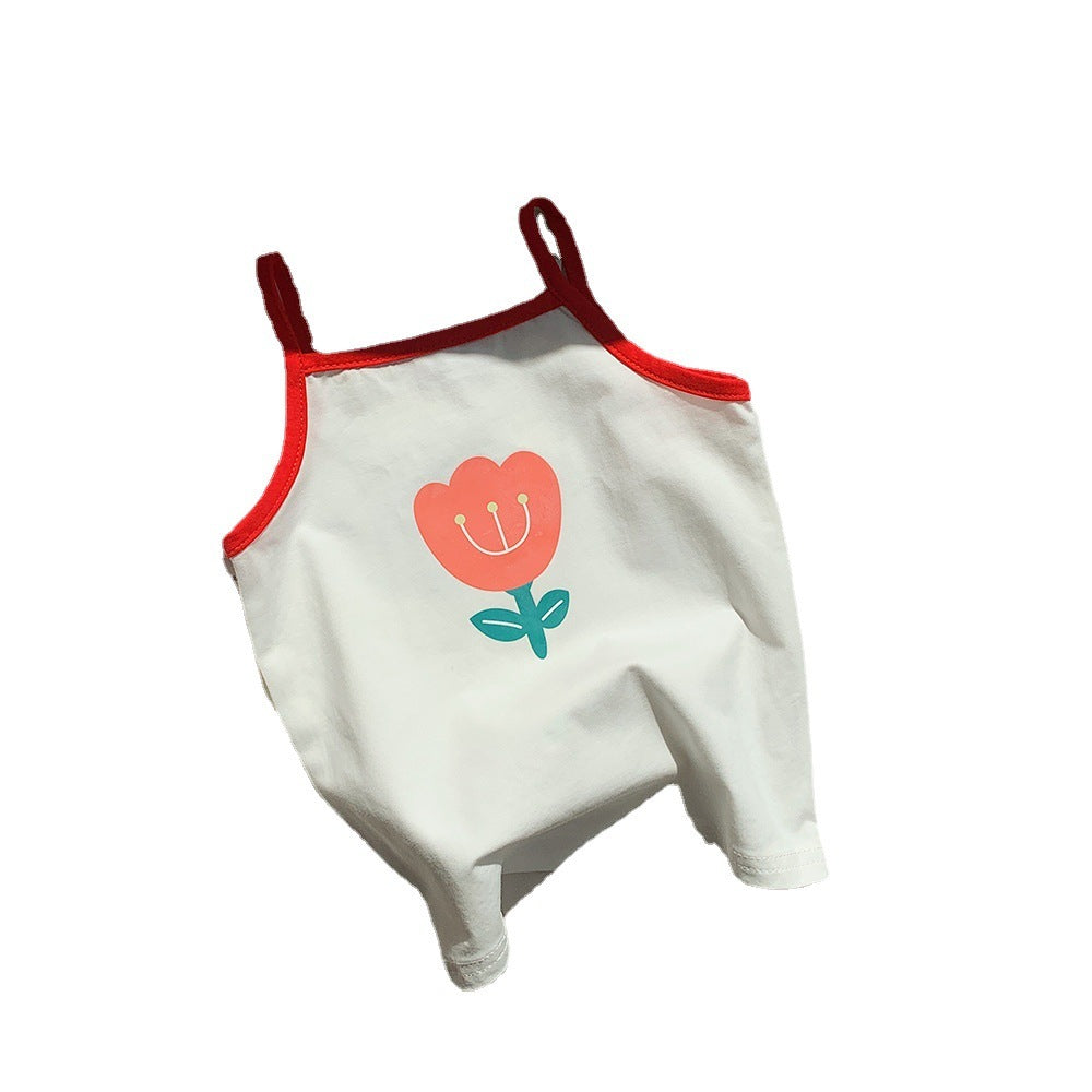 Girls' Vest Sling Cotton Summer Thin