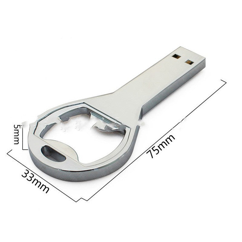 Metal Bottle Opener USB Flash Drive – Keychain, USB 3.0, 16–128GB