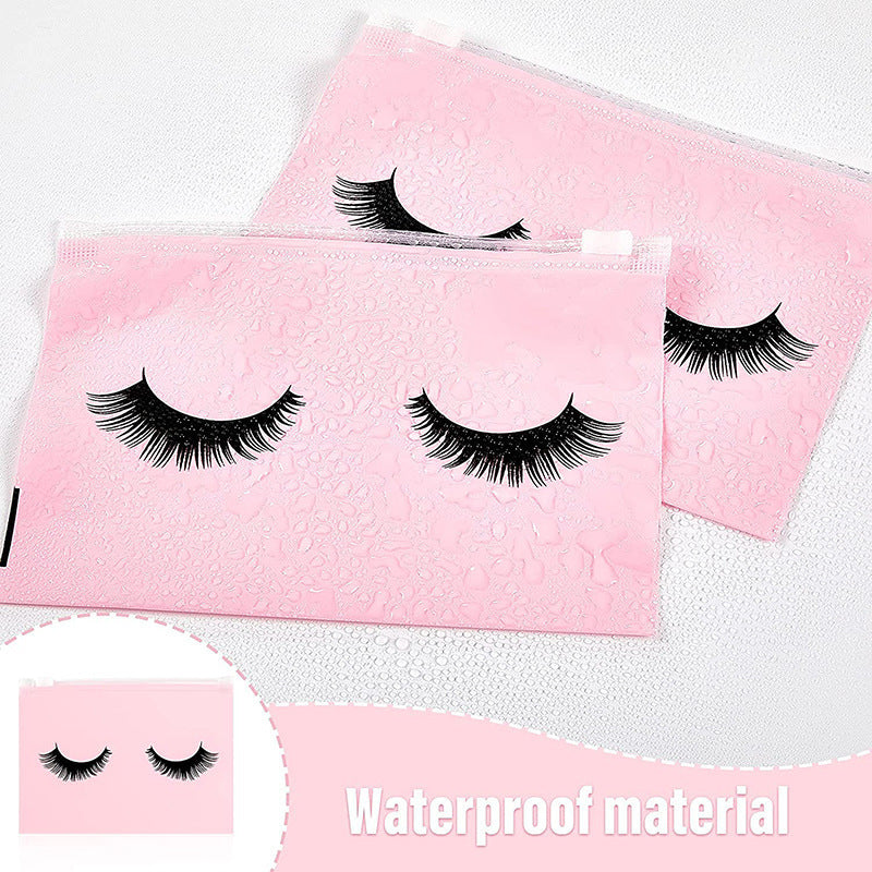 Eyelash EVA Black Zippered Makeup Storage Bag