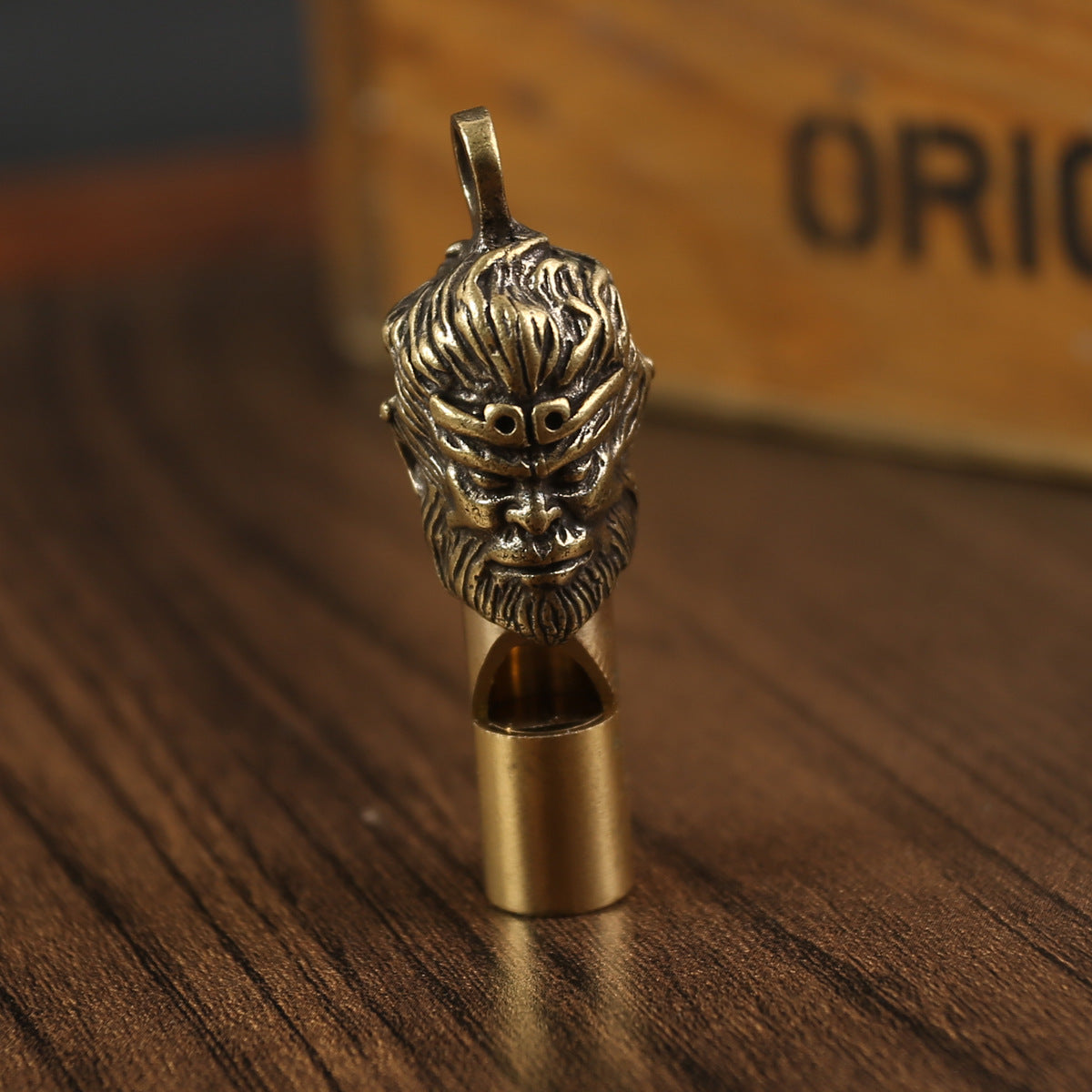 Outdoor Metal Brass Whistle Keychain Pendant