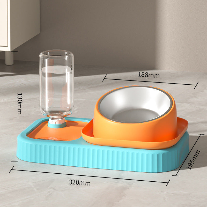 Anti Overturning Automatic Drinking Water Cat And Dog Food Bowl