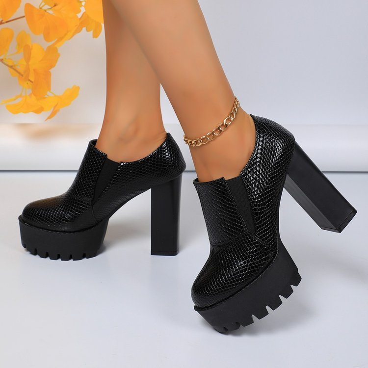 Women's Plaid Lace-up Fashion High Heels