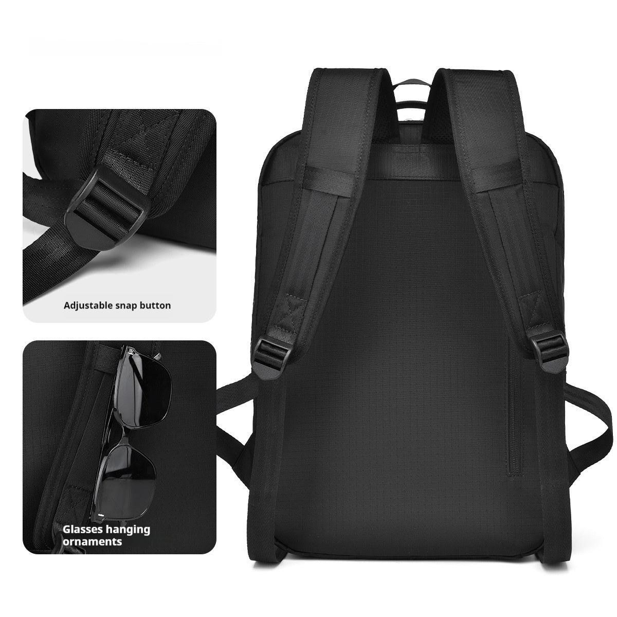 Unisex Compact Solid Oxford Cloth Backpack Waterproof 18L