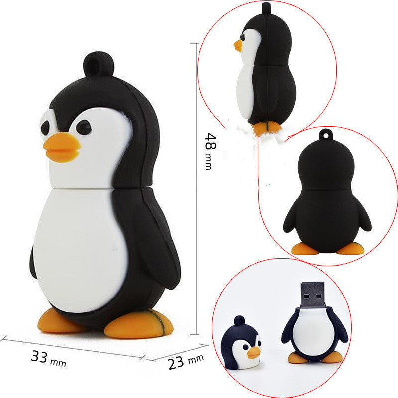 Cartoon Penguin USB Flash Drive – Cute Novelty, USB 3.0 (8–128GB)