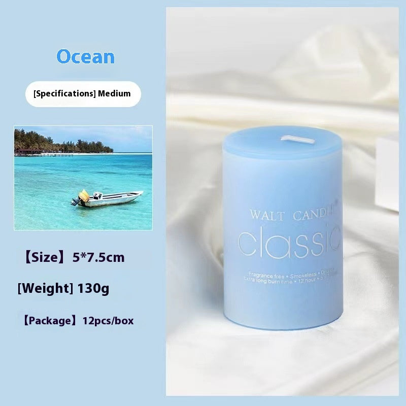 Cylindrical Aromatherapy Candles Smokeless Colorful Scented Candle with Brilliant Fragrance