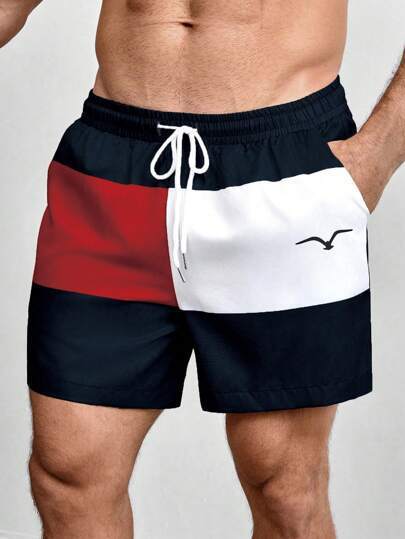 Men’s Printed Pants – Casual Drawstring Diagonal Pocket Trousers