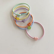Love Hair Band Candy Color Headband Highly Elastic Hair Rope Hair Elastic Band
