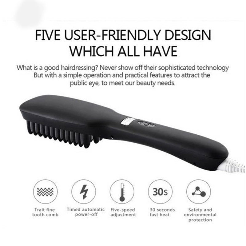 Massage Hair Comb – Ceramic Round Brush Inner Buckle Hair Straightener