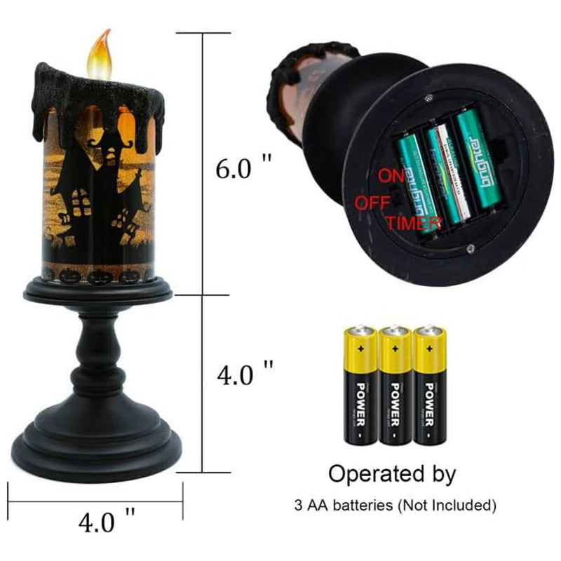 Halloween Decoration Props Candlestick Castle Pumpkin Small Night Lamp
