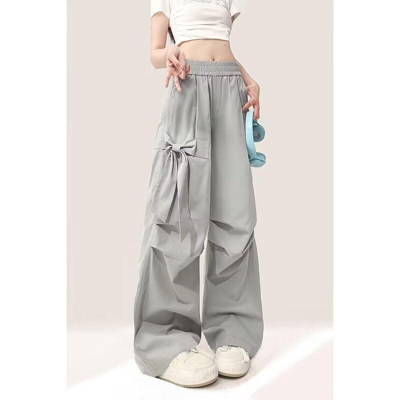 Loose Straight Casual Girl's Design Sense Workwear Pants