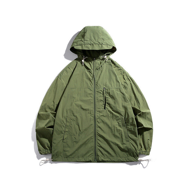 Unisex Ice Silk Hooded Jacket – UPF50 Sun Protection Outdoor Wear