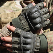 Camouflage Half Finger Nylon Gloves – Non-Slip Summer Sports Wear