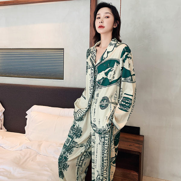 Women's Fashion Casual Printing Home Wear Suit