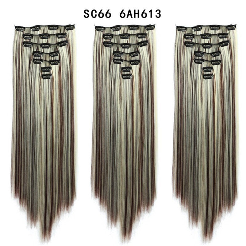 16 Card Seven-piece Hairpiece Clip Wig Beauty Chemical Fiber Wig Set Hair Extension