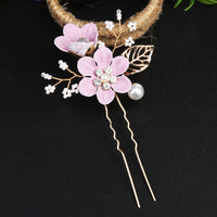 Purple 2 Flower Hairpin