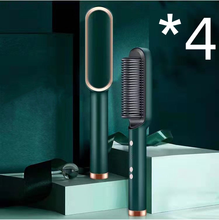 2-in-1 Hair Straightener & Hot Comb – Dual-Purpose Negative Ion Electric Curling Brush
