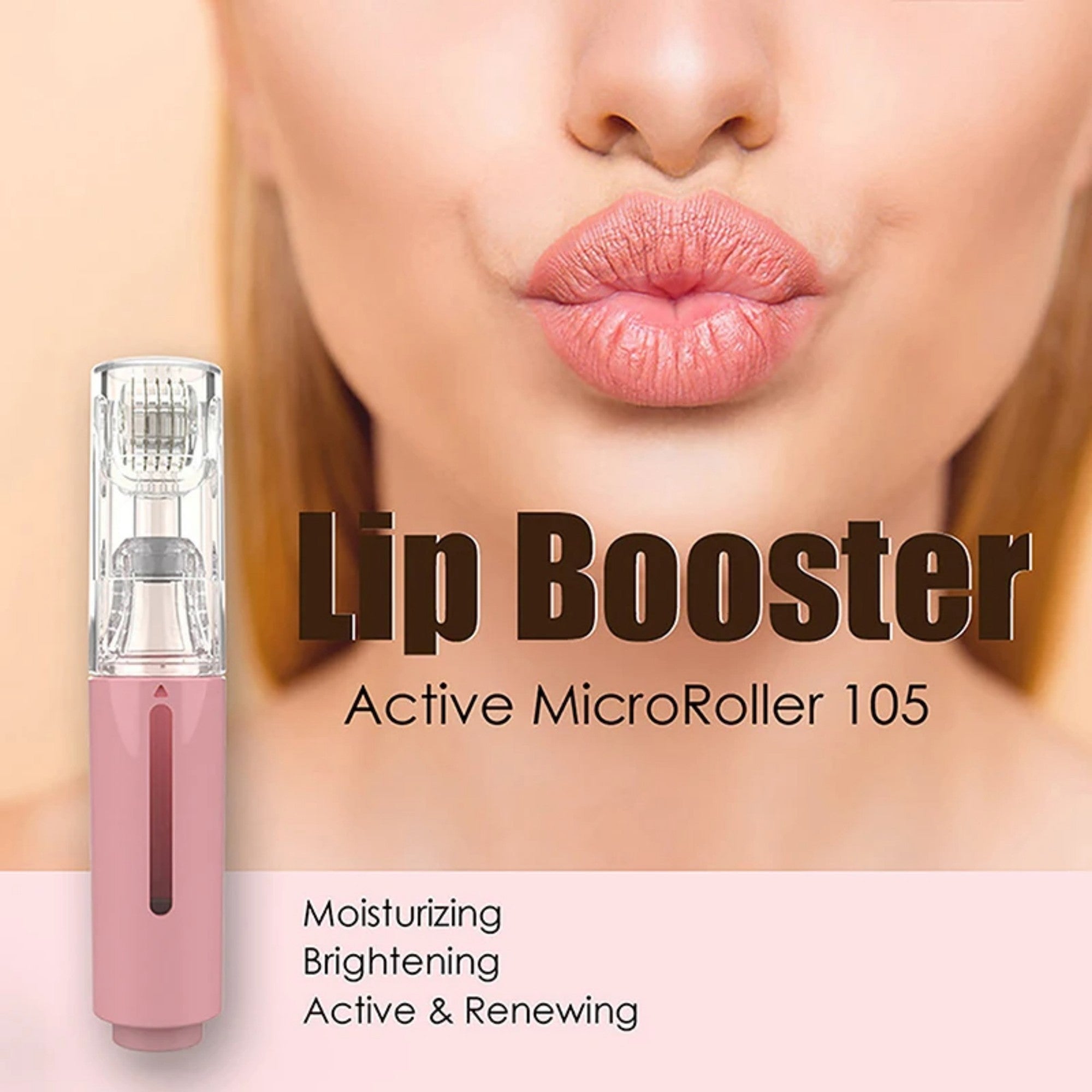 3-in-1 Lip Care Roller – Beard Growth Roller, Needle Roller & Serum Applicator for Hair Growth