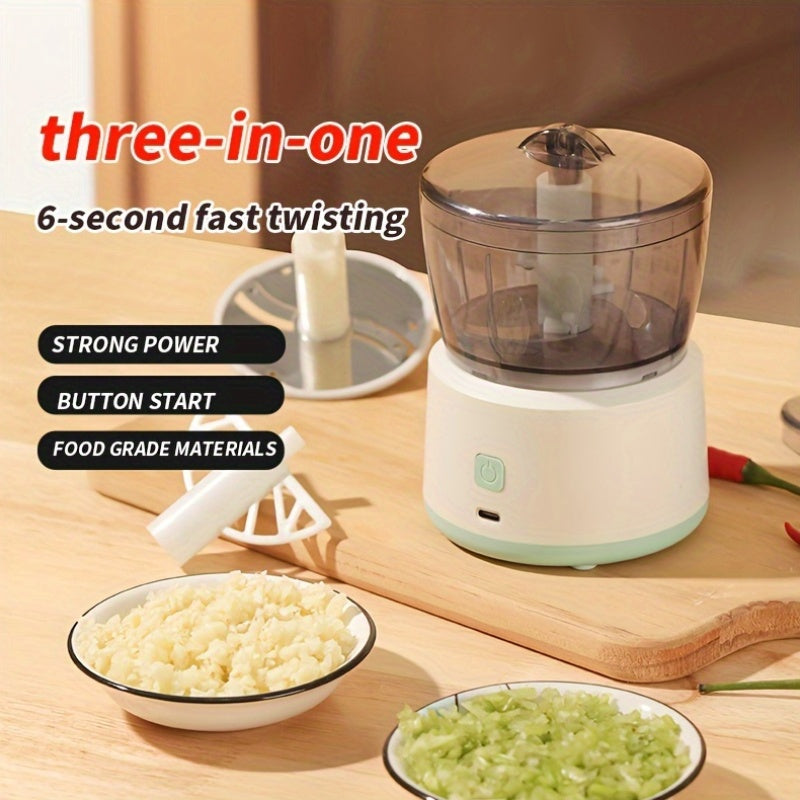 Multifunctional Cordless Electric Food Processor – Mini Meat & Vegetable Grinder