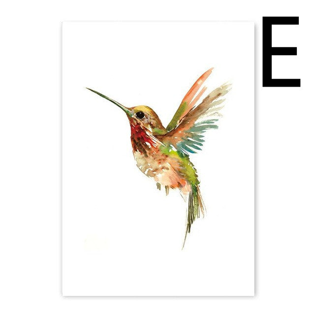 Painted Abstract Bird Modern Sofa Background Wall Hanging