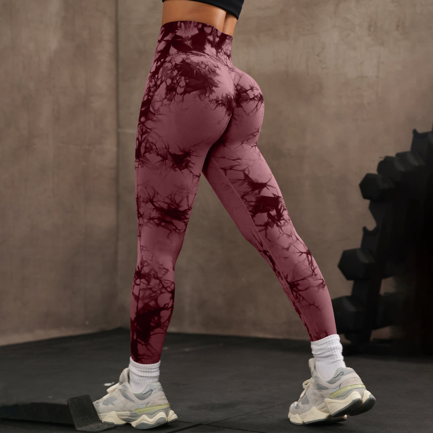 Tie-Dye High-Waist Yoga Pants – Breathable Compression Workout Leggings