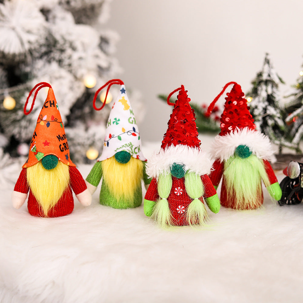 Forest Man Luminous Pendant Christmas Decorations Faceless Doll Doll