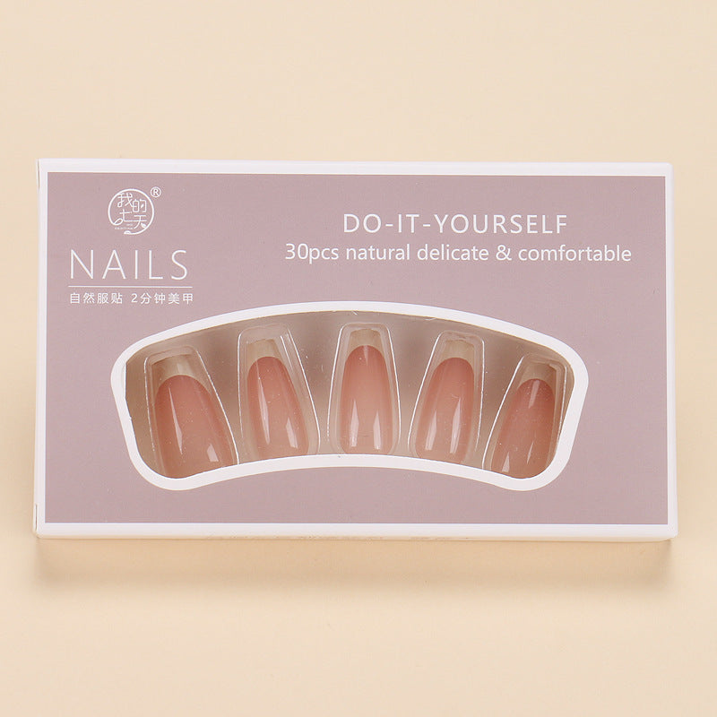 Women's Simple French White Edge Nail Sticker