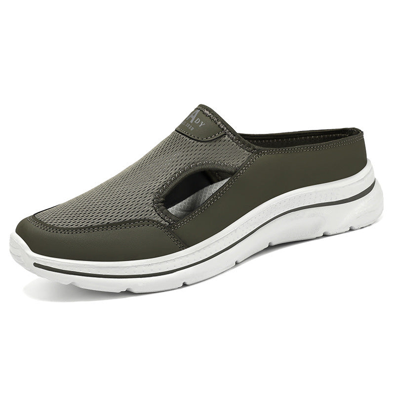 Men's Hollow-out Half Slippers Soft Bottom Comfortable Casual Shoes