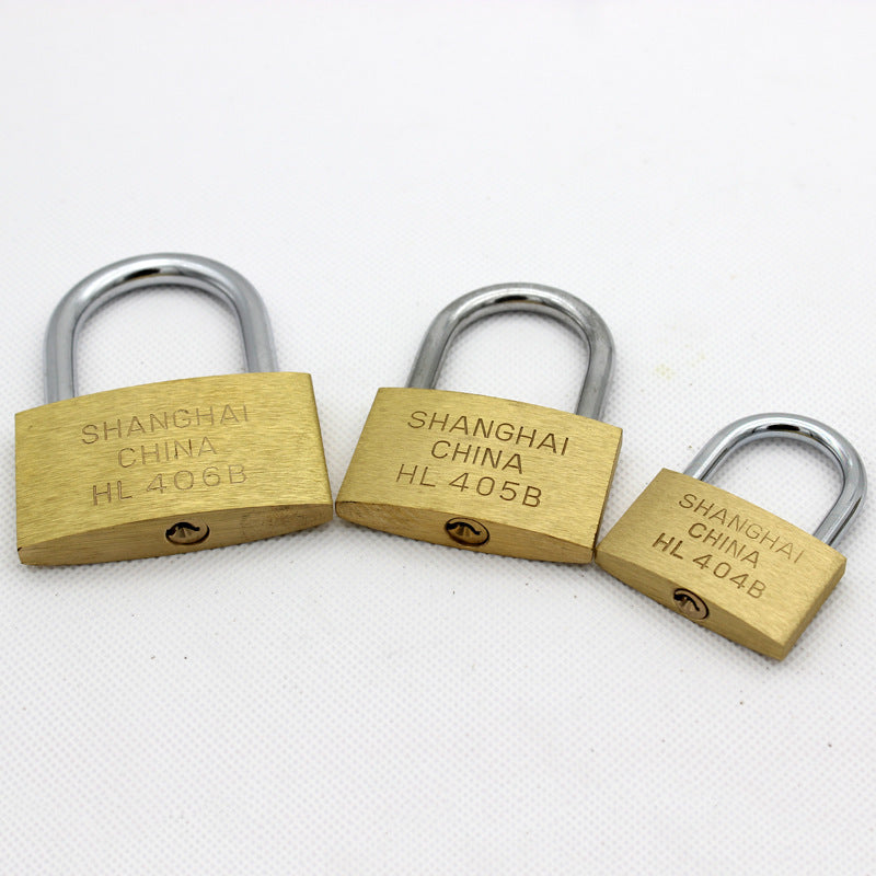 Household Modern Minimalist Small Lock Earth Copper Padlock