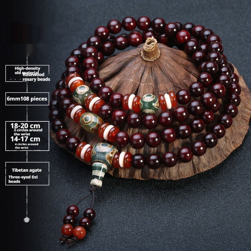 Pterocarpus Santalinus Bracelet Men's 108 Beads