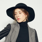 Vintage Wool Belt Big Brim Hat