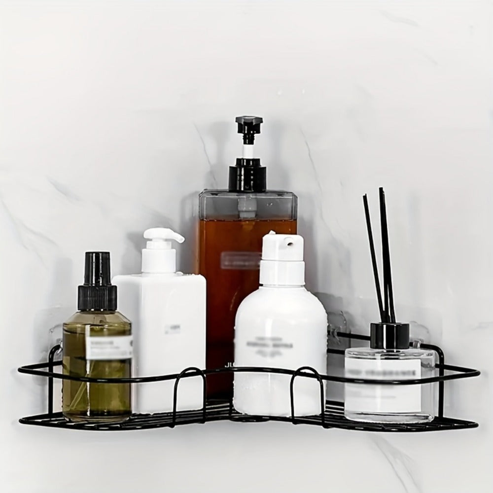 Wall-Mounted Bathroom Shelf – No-Punching Triangle Shower Caddy Storage Rack for Bathroom and Kitchen Accessories