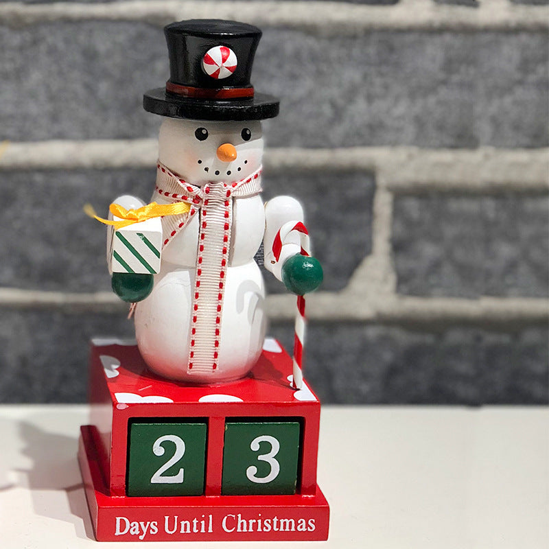 Christmas Creative Wooden Walnut Countdown Calendar