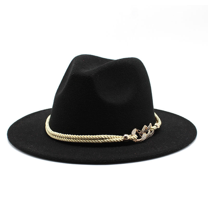 British Vintage Woolen Fedora Hat for Women in Multiple Colors