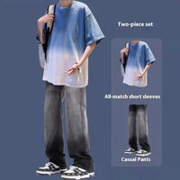 Blue Top And Black Gray Pant