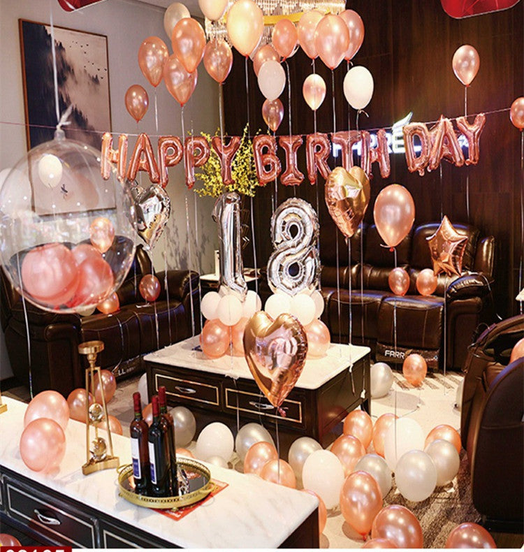 Scene Layout Aluminum Film Balloon Set Children's Birthday Theme Background Wall