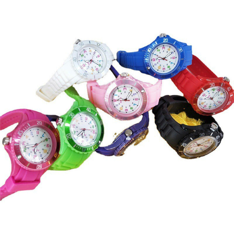 Silicone Watch Digital Women's Multi-color Colorful Plastic Watch