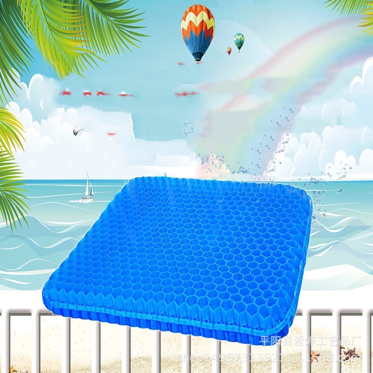 Summer Gel Seat Cushion, Breathable Honeycomb Design for Pressure Relief and Tailbone Support, for Home and Car Use