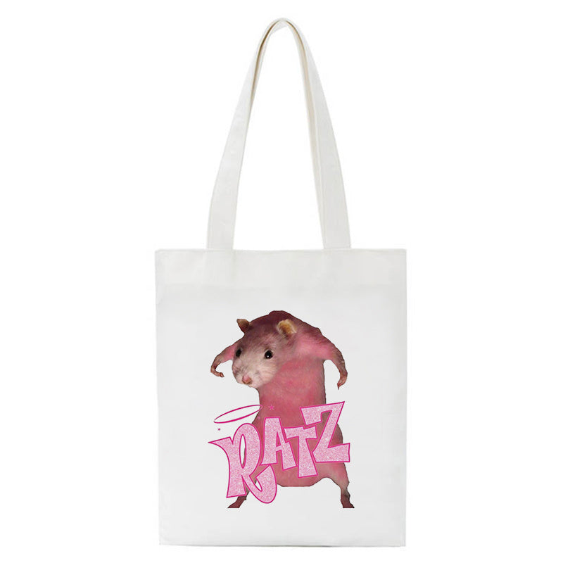Cartoon Mouse Print Student Mother And Baby Canvas Bag Portable