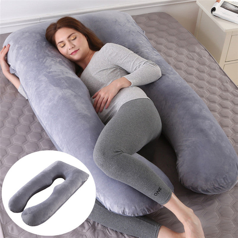 Summer U-Shaped Maternity Pillow – Ice Silk Cooling Pregnancy Support Pillow