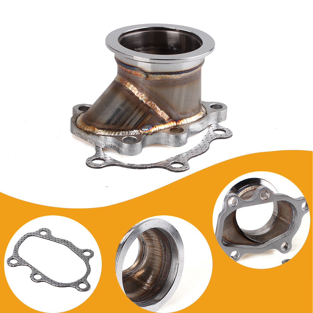 The 5-hole Flange Base Of The Turbocharger Is Equipped With Gaskets