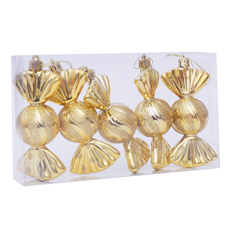Christmas Gift Box Candy Props Pendant Ornaments 5pcs Set