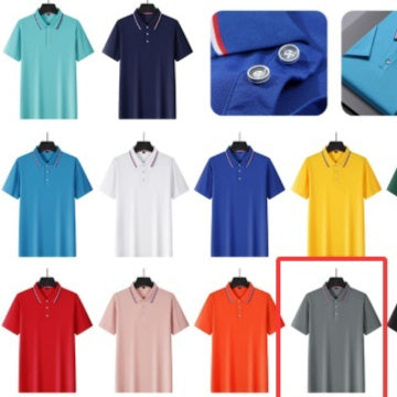 Mens Polo Shirt Loose Fit Printed Quick Dry Cotton Blend