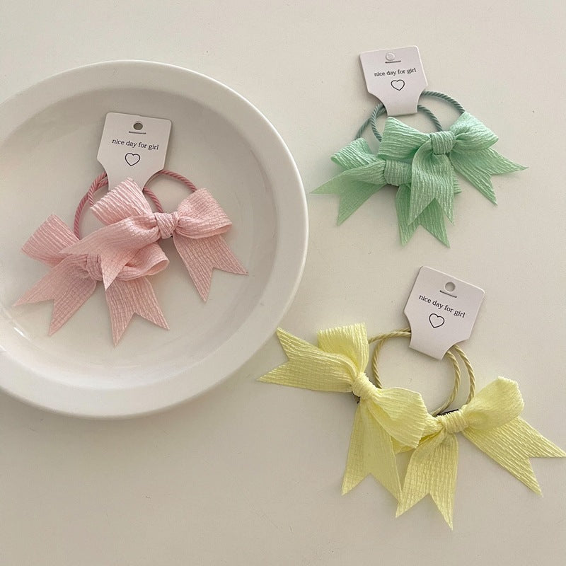 Candy Color Bow Ponytail Hair Rope Hair Accessories