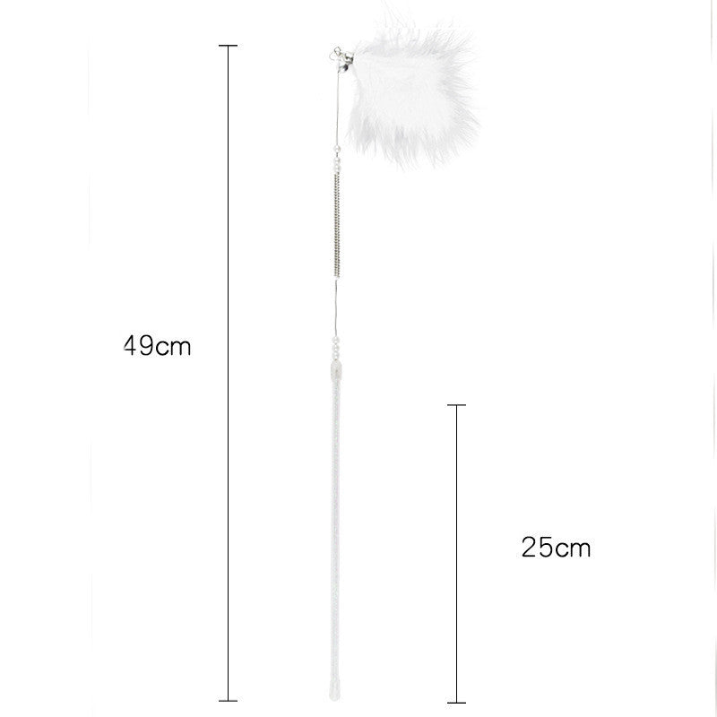 Spring Steel Wire Feather Funny Cat Stick Toy