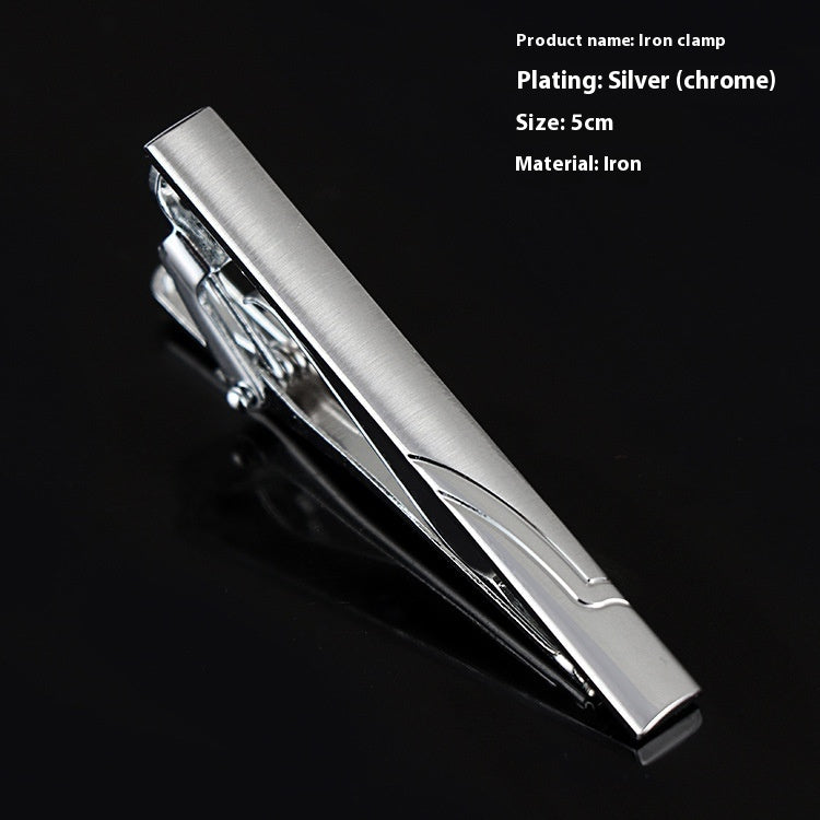 Men's Silver Short Tie Clip