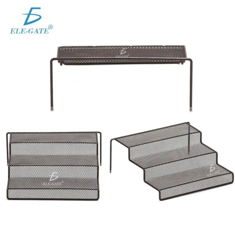 3-Tier Wire Mesh Expandable Spice Rack – Kitchen Cabinet Organizer