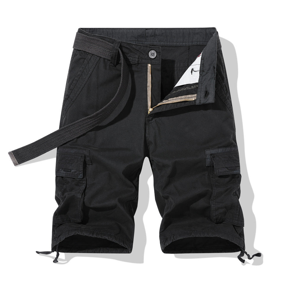 Workwear Shorts Men's Summer Solid Color Multi-pocket