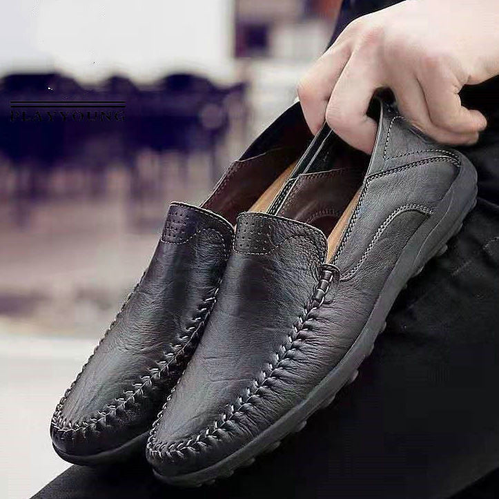 Men's PU Leather Low Cut Business Casual Shoes Breathable