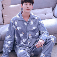 Grey rabbit male cardigan